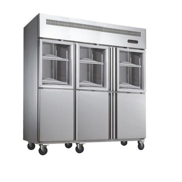 Quality Bars 3 Doors Commercial Silver Upright Freezer With Air Cooling for sale