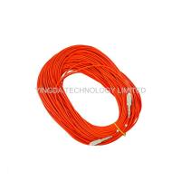 China LSZH Fiber Optic Patch Cord SC - SC With Simplex Beige Housing Orange / Corning Fiber Cable factory
