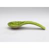 China Green Vegetable Asparagus Ceramic Spoon Rest Cook Holder Dolomite Spoon Holder factory