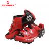 China Self - Locking Red Mountain Bike Shoes Light Weight Fit Wide Range Of Foot Shapes factory
