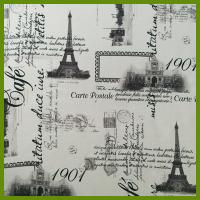 China Eiffel Tower or La Tour Eiffel printed designs tablecloth made of 100% polyester woven fabric factory