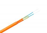 China GJFJV Fiber Optic Indoor Cable Tight Buffer Duplex Flat Cord 5 KN/M Crush Resistance factory