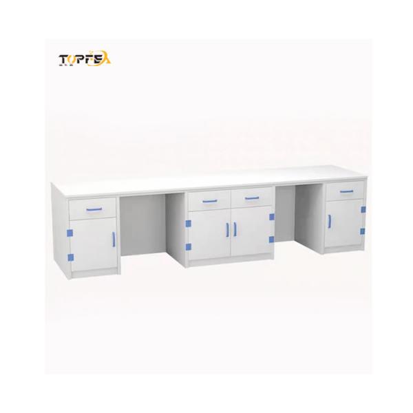 Quality Island Polypropylene Lab Bench With Ceramic Tabletop Customizable Cabinet for sale
