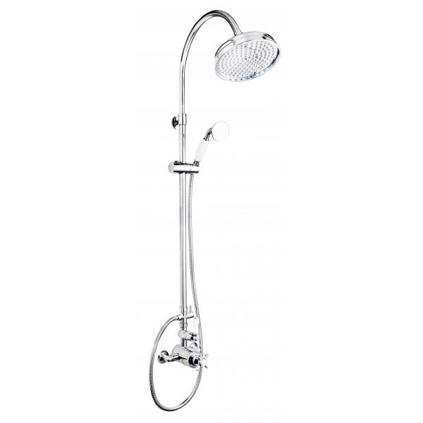 Quality Classical Thermostatic Shower Taps Customized With Double Handles for sale