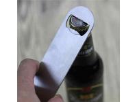 China Engraved Stainless Steel Bar Blade Beer Bottle Opener,Stainless steel bar blade flat beer bottle opener, engraved logo, factory