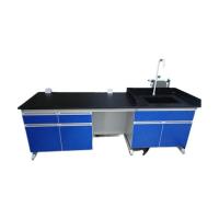 China Blue Epoxy Resin Worktop Wood Laboratory Furniture Manufacturers For Chemical Lab Using factory