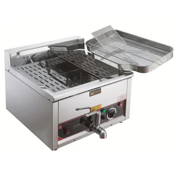 Quality Food Stainless Steel Natural Gas Deep Fryer 15L Large Capacity for sale