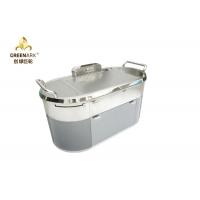 China Oval Down Exhaustion Mobile Teppanyaki Grill LPG Natural Gas Hibachi Table With Purification factory