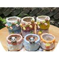 China Succulent Plant Mini Ceramic Pot for Home and Garden Decoration for sale