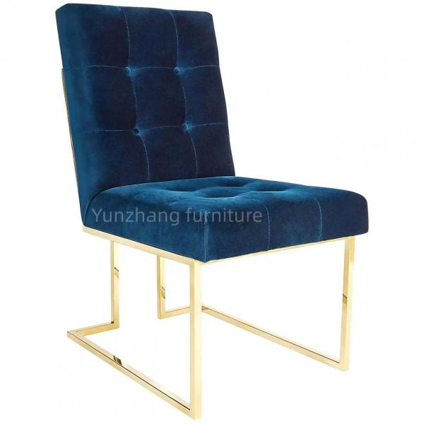 Quality 201 Stainless Steel Velvet Cozy Sofa Chair Hotel / Living Room Furniture for sale