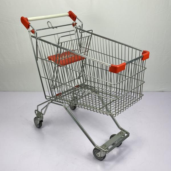 Quality Russian Type Metal Shopping Trolley 125L Supermarket Grocery Trolly Cart for sale