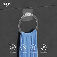 China ISO 9001 white Plastic Towel Ring Holder 5KG Damage Free PVC sticker for sale