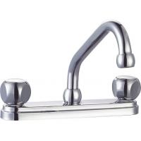 Quality 360 Degree Swivel Chrome 2 Handle Kitchen Faucet OEM ODM for sale