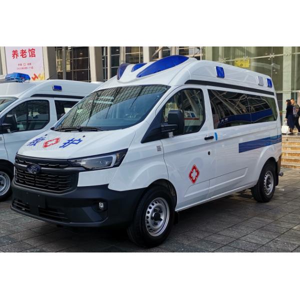 Quality White Ford Transit Ambulance 8 Seaters Gasoline Medical Ambulance for sale