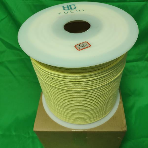 Quality 100% kevlar aramid yarn ropes Braided Kevlar aramid rope for glass tempering machine furnace for sale
