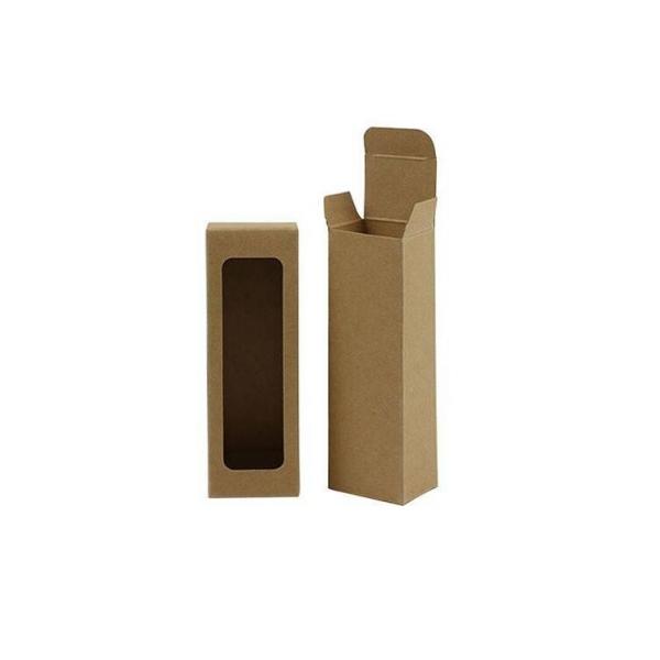 Quality Biodegradable Kraft Paper Box Gift Packaging Boxes With Clear PVC Window for sale