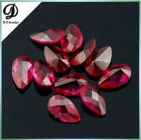 China Checkerboard cut 8x12mm natural ruby gems with factory price factory