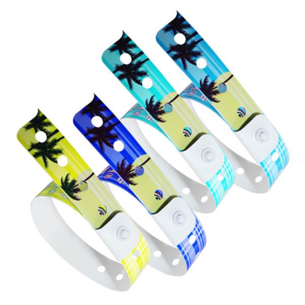 Quality Vinyl PVC Wristbands For Events Elastic Waterproof Customized Logo for sale