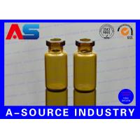 Quality Amber Little Glass Vials 10mL Bottle 22mm Wide 50mm Tall with Dropper Sealing for sale