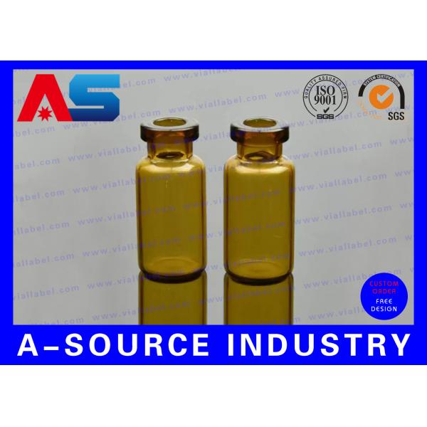 Quality Amber Little Glass Vials 10mL Bottle 22mm Wide 50mm Tall with Dropper Sealing for sale