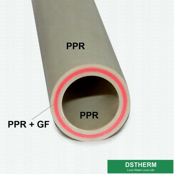 Quality Polypropylene White Plastic Water Pipe , Glass Fiber Insulation Ppr Plastic Pipe for sale