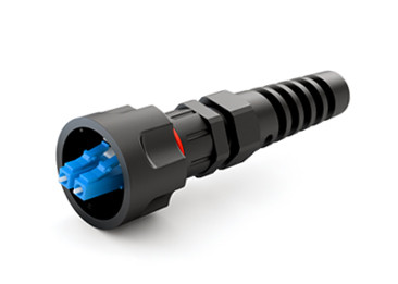 Quality APC ODLC duplex Fiber Optic Connector with UPC Polishing / Black Boot for sale