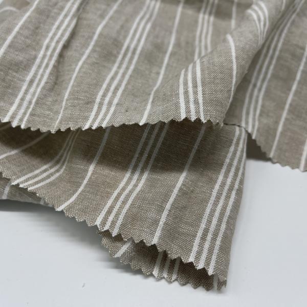 Quality Home Textiles Linen Viscose Fabric Yarn Dyed 170gsm 55% Linen 45% Rayon S15-032 for sale
