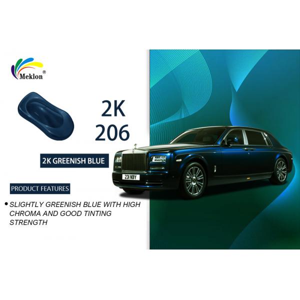 Quality Glossy Top Coat Greenish Blue Car Paint Multifunctional Durable for sale