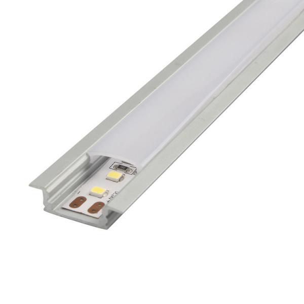 Quality Recessed LED Strip Profile Aluminum Extrusion Channel SMD 2835 5630 for sale