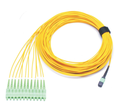 Quality UPC Fiber Optic MPO OFNR SM MPO To LC 12F FANOUT SC Connector for sale