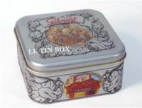 China Promotional Gift Metal Square Tin Box For Cookie And Biscuit Cake Storage factory