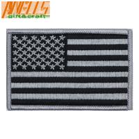 China American Flag GREY Embroidered Patch Patriotic Pride USA Grey different American Flag Patch For Jackets Hats Sleeves for sale