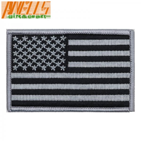 Quality Square Iron On Embroidery Patch Dry Cleanable Sew On Embroidered Patches for sale