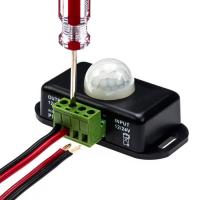 China Dc 12v 24v 8a Pir Motion Sensor Switch For Led Strip Light for sale