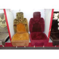 China Beige Burgundy Sheepskin Bucket Seat Pad For Cars Customised factory
