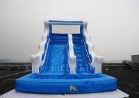 China Outdoor Playground Amusement Park Water Slide Blue Color 1 Year Warranty factory