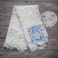 China Water Soluble Flower Lace Fabric By The Yard High Fastness For Women Dresses for sale