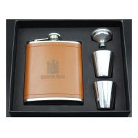 China Leather Kitchen Household Items Scottish Hip Flask Set For Outdoor Travel factory