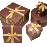 Quality Chocolate Custom Gift Packaging Box Cardboard Insert Gift With Ribbon for sale