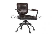 China Soft High Back Leather Executive Chair / Desk Chair , Leather Swivel Desk Chair factory