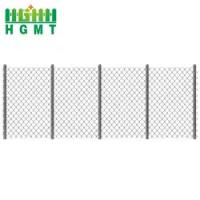 China Silver Post Chain Link Temporary Fence Hot Dip Galvanized factory