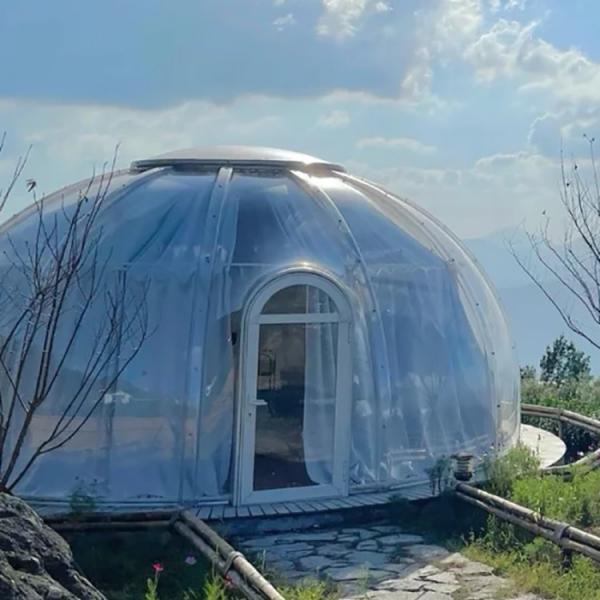 Quality Waterproof 6m Geodesic Dome Luxury Crystal Transparent Dome House for sale
