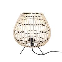 China Bedroom bedside lamp Chinese style tea room atmosphere lamp bamboo rattan table lamp factory