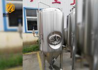 China 500L Stainless Steel Conical Beer Fermenter , Small Conical Fermenter With Dimple Plate Jacket factory