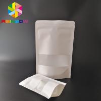 China Stand Up Pouch White Kraft Paper Bag Packaging Doy Pack Zipper Lock For Milk Protein Powder factory