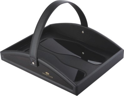 Quality Shoe Basket Hotel Leather Products With Handle Delicate Stitches for sale