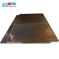 Quality 600mm Brushed Aluminum Metal Composite Panel 0.3mm Copper Surface SGS for sale