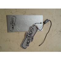 China Custom Silver Garment Tags And Labels Plastic Swing Hang Tags Manufacturers factory