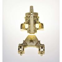 China Funeral Coffin Ornaments Star Design Casket Fitting 12# In Gold Finish factory