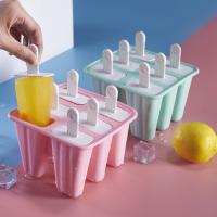 China Popsicle Molds 6 Pieces Silicone Ice Pop Molds BPA Free Ice Pop Maker factory